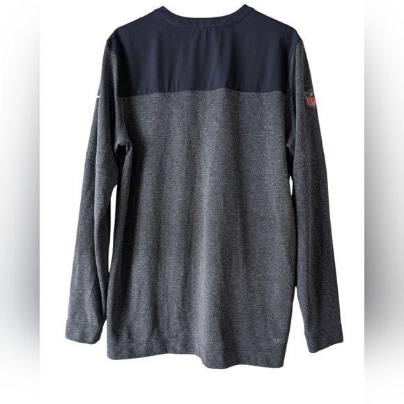 NFL Dri-FIT Navy and Grey Denver Broncos and Budlight Quarter zip M - Picture 3 of 8